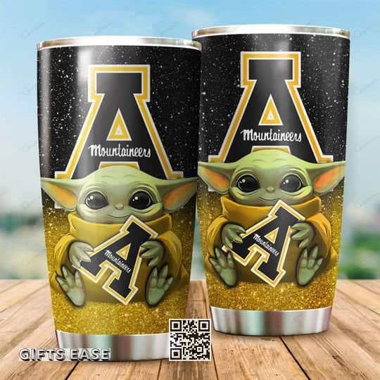 Appalachian State Mountaineers Baby Yoda Star Wars Tumbler Gift For Girlfriend Appalachian State Mountaineers Baby Yoda Star Wars Tumbler Gift For Girlfriend