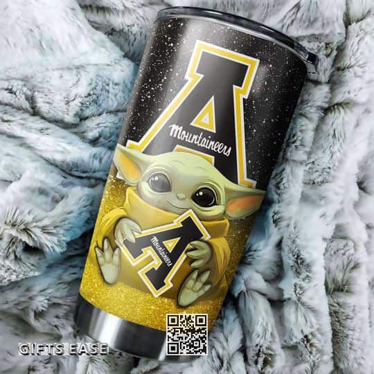 Appalachian State Mountaineers Baby Yoda Star Wars Tumbler Gift For Girlfriend Appalachian State Mountaineers Baby Yoda Star Wars Tumbler Gift For Girlfriend