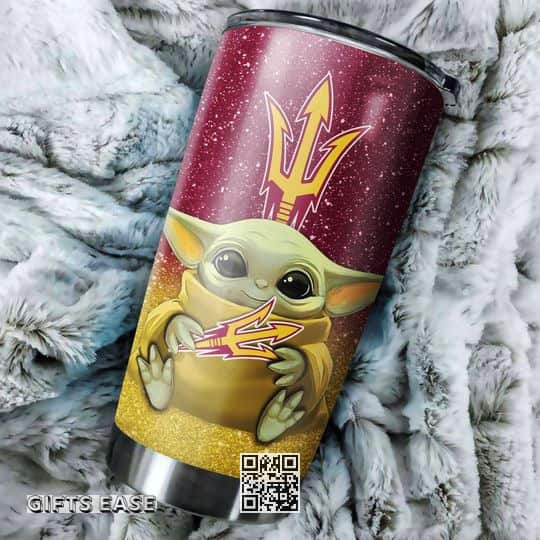 Arizona State Sun Devils Baby Yoda Tumbler Gift For Football Boyfriend Arizona State Sun Devils Baby Yoda Tumbler Gift For Football Boyfriend