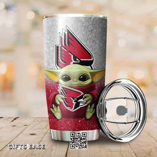 Ball State Cardinals Baby Yoda Star Wars Tumbler Gift For Football Fans Ball State Cardinals Baby Yoda Star Wars Tumbler Gift For Football Fans