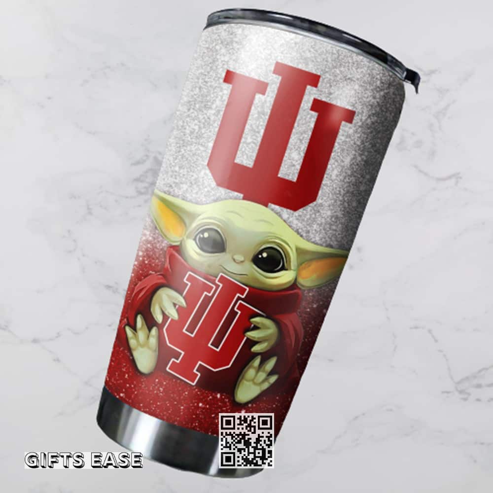 Indiana Hoosiers Baby Yoda Star Wars Tumbler Gift For Basketball Fans Indiana Hoosiers Baby Yoda Star Wars Tumbler Gift For Basketball Fans