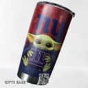 Baby Yoda Hugs New York Giants Tumbler Gift For NFL Fans