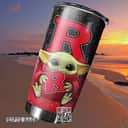 NCAA Baby Yoda Hugs Rutgers Scarlet Knights Tumbler Gift For Daughter