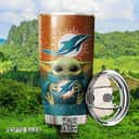 Baby Yoda Hugs Miami Dolphins Tumbler Gift For NFL Fans Baby Yoda Hugs Miami Dolphins Tumbler Gift For NFL Fans