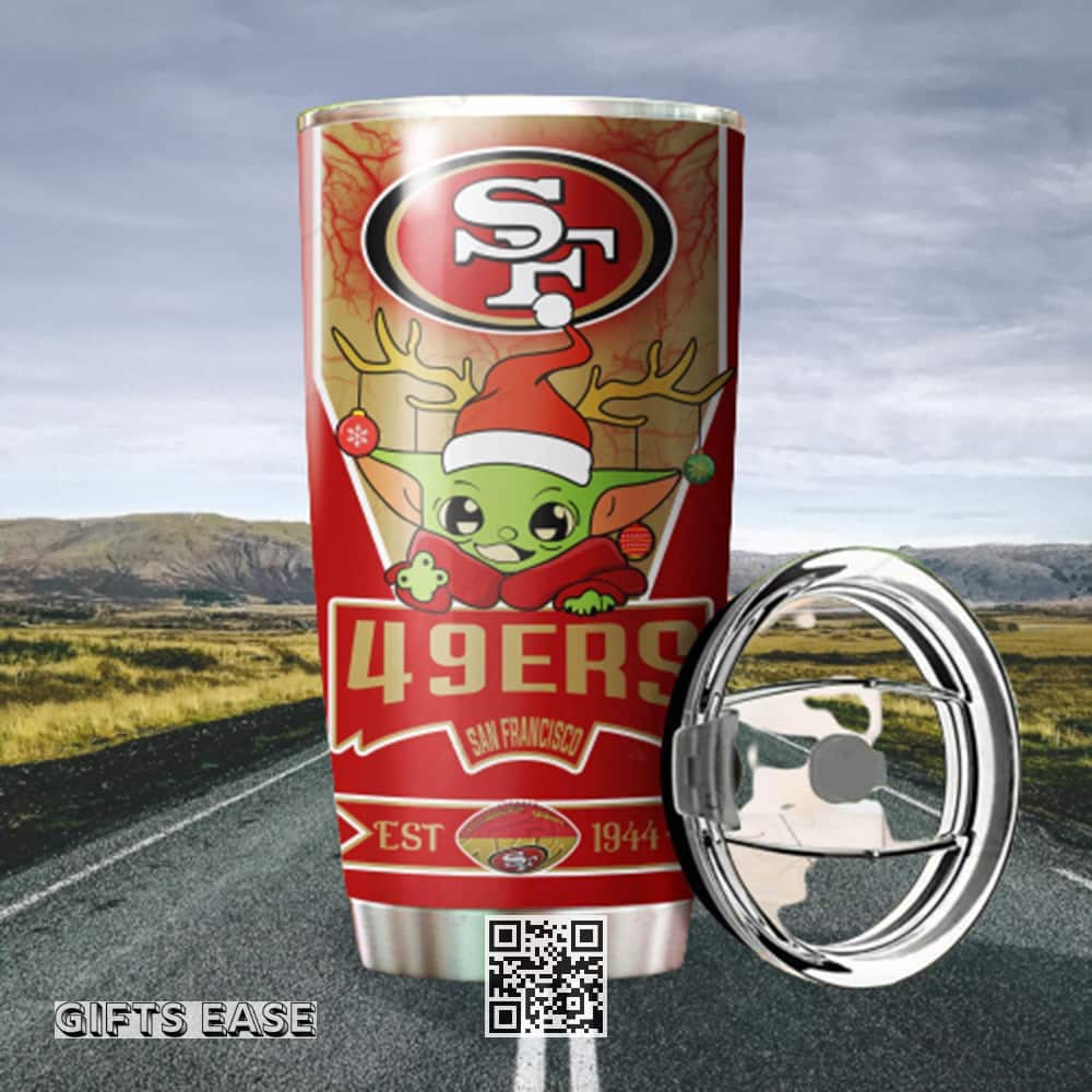 San Francisco 49ers NFL Christmas Baby Yoda Tumbler San Francisco 49ers NFL Christmas Baby Yoda Tumbler