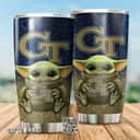 Georgia Tech Yellow Jackets Baby Yoda Tumbler Gift For NFL Fans
