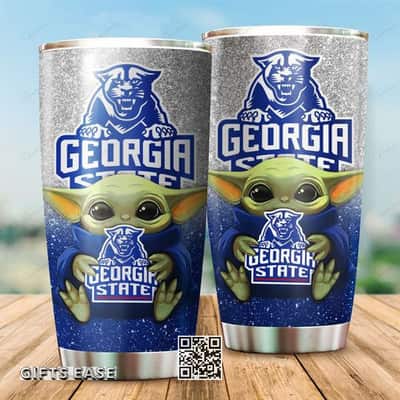 Georgia State Panthers Baby Yoda Tumbler Gift For Star Wars Fans