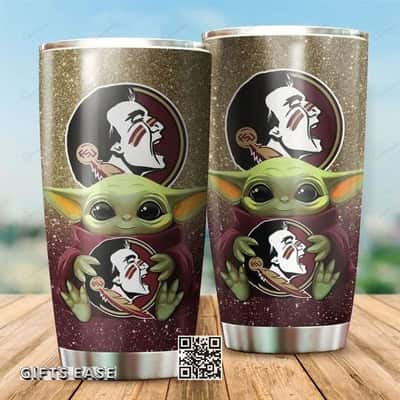 NCAA Florida State Seminoles Baby Yoda Tumbler Gift For Star Wars Fans