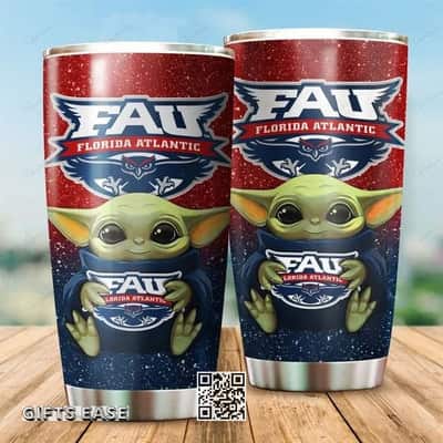 Florida Atlantic Owls Baby Yoda Star Wars Tumbler Gift For Girlfriend