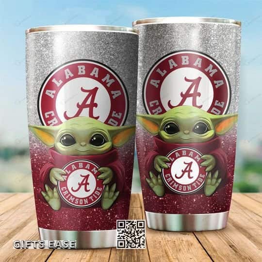 Alabama Crimson Tide Baby Yoda Star Wars Tumbler Football Gift For Players Alabama Crimson Tide Baby Yoda Star Wars Tumbler Football Gift For Players