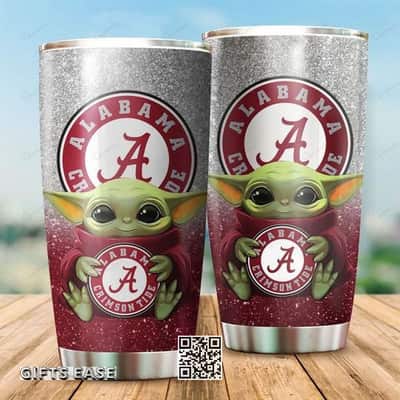 Alabama Crimson Tide Baby Yoda Star Wars Tumbler Football Gift For Players