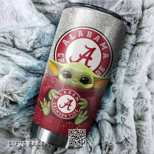 Alabama Crimson Tide Baby Yoda Star Wars Tumbler Football Gift For Players Alabama Crimson Tide Baby Yoda Star Wars Tumbler Football Gift For Players