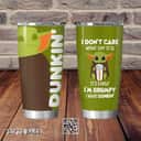 Dark Green Baby Yoda Star Wars Tumbler I Don't Care What Day It Is It's Early I'm Grumpy I Want Dunkin 