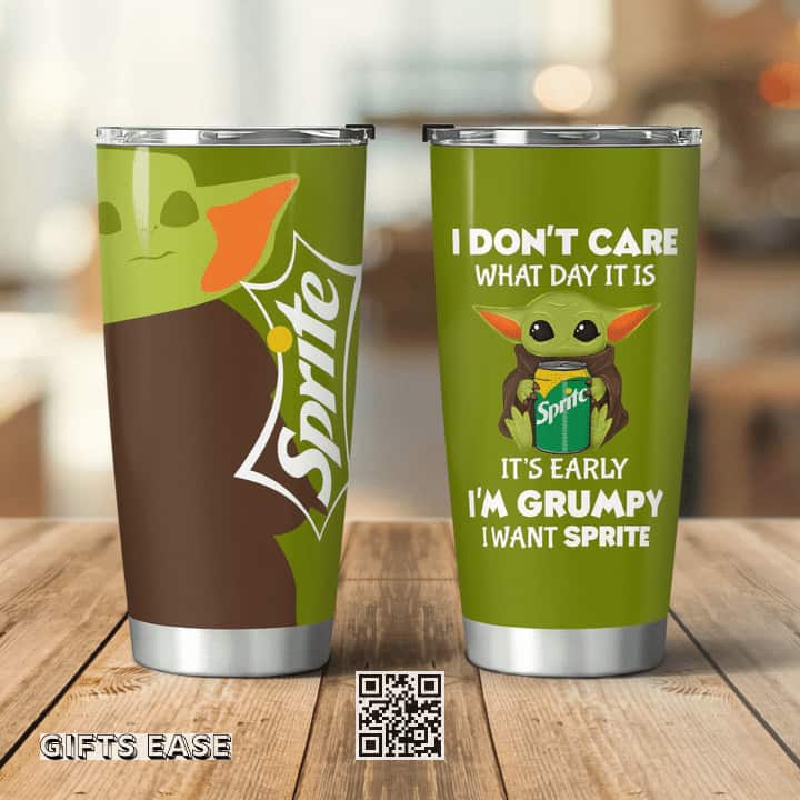 Dark Green Baby Yoda Tumbler I Don't Care What Day It Is It's Early I'm Grumpy I Want Sprite Dark Green Baby Yoda Tumbler I Don't Care What Day It Is It's Early I'm Grumpy I Want Sprite