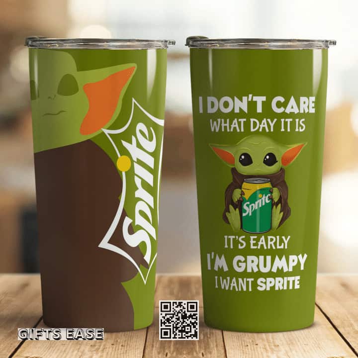 Dark Green Baby Yoda Tumbler I Don't Care What Day It Is It's Early I'm Grumpy I Want Sprite Dark Green Baby Yoda Tumbler I Don't Care What Day It Is It's Early I'm Grumpy I Want Sprite