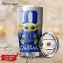 Silver Duke Blue Devils Baby Yoda Tumbler Gift For Star Wars Fans Custom Name Silver Duke Blue Devils Baby Yoda Tumbler Gift For Star Wars Fans Custom Name