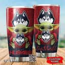 Red Huskies Baby Yoda Tumbler Gift For Dog Lovers Custom Name Red Huskies Baby Yoda Tumbler Gift For Dog Lovers Custom Name