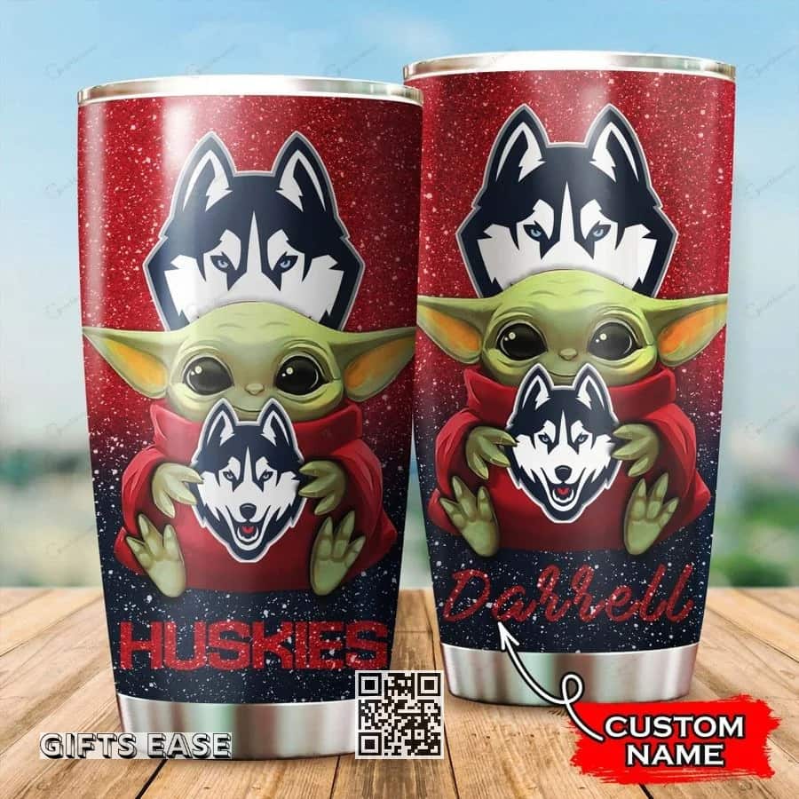 Red Huskies Baby Yoda Tumbler Gift For Dog Lovers Custom Name Red Huskies Baby Yoda Tumbler Gift For Dog Lovers Custom Name
