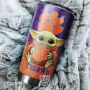 Blue NCAA Clemson Tigers Baby Yoda Tumbler Gift For Daughter From Dad Custom Name 