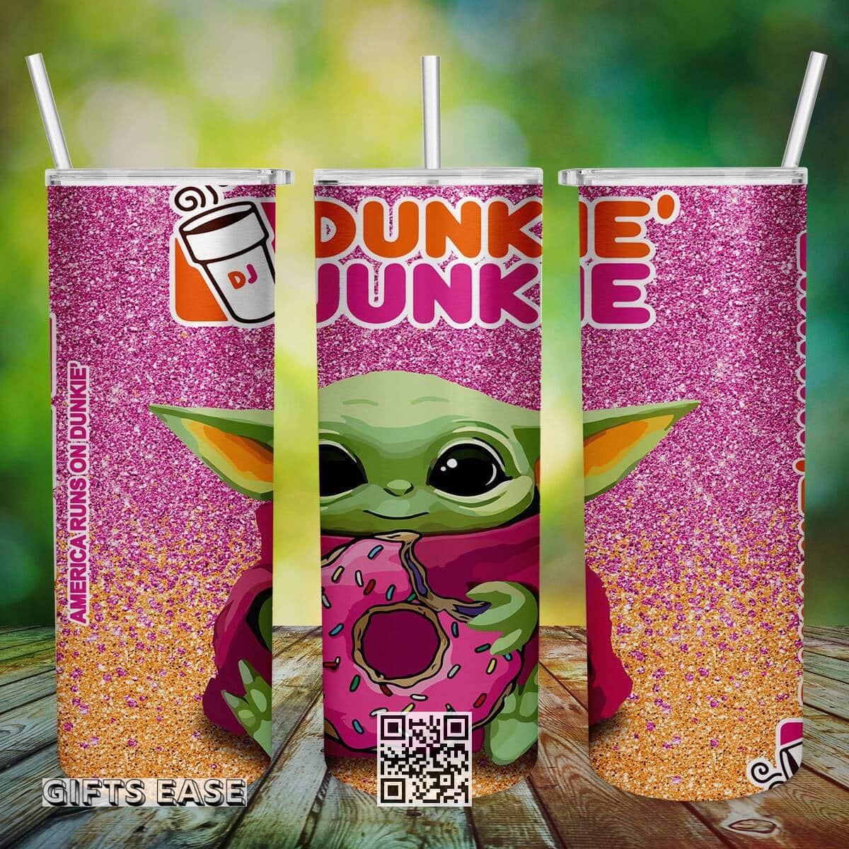 Pink Dunkie Junkie Baby Yoda Tumbler Cool Gift For Daughter Pink Dunkie Junkie Baby Yoda Tumbler Cool Gift For Daughter