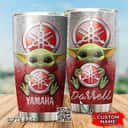 Silver Yamaha Baby Yoda Tumbler Gift For Star Wars Fans Custom Name 