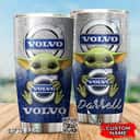 Silver Volvo Baby Yoda Tumbler Gift For Best Friends Custom Name Silver Volvo Baby Yoda Tumbler Gift For Best Friends Custom Name