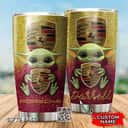 Golden Porsche Baby Yoda Tumbler Gift For Son From Father Custom Name Golden Porsche Baby Yoda Tumbler Gift For Son From Father Custom Name