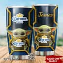 Blue Corona Baby Yoda Tumbler Gift For Son From Father Custom Name 