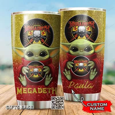 Baby Yoda Megadeth Tumbler Special Grogu Gift Custom Name Baby Yoda Megadeth Tumbler Special Grogu Gift Custom Name