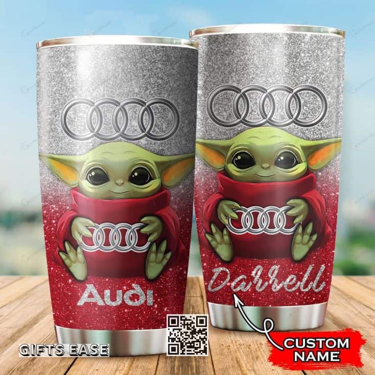 Audi Baby Yoda Tumbler Cute Gift For Best Friends Custom Name Audi Baby Yoda Tumbler Cute Gift For Best Friends Custom Name
