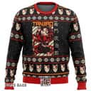 Black Demon Slayer Tanjiro Ugly Christmas Sweater Snowflakes Pattern Black Demon Slayer Tanjiro Ugly Christmas Sweater Snowflakes Pattern
