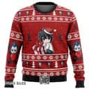 Red Death Note Ugly Christmas Sweater Chibi Red Death Note Ugly Christmas Sweater Chibi