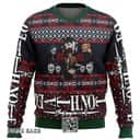 Black Death Note Ugly Christmas Sweater Characters Black Death Note Ugly Christmas Sweater Characters