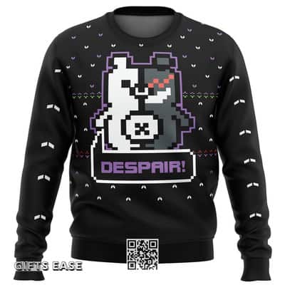 Black Danganronpa Monokuma Despair Ugly Christmas Sweater