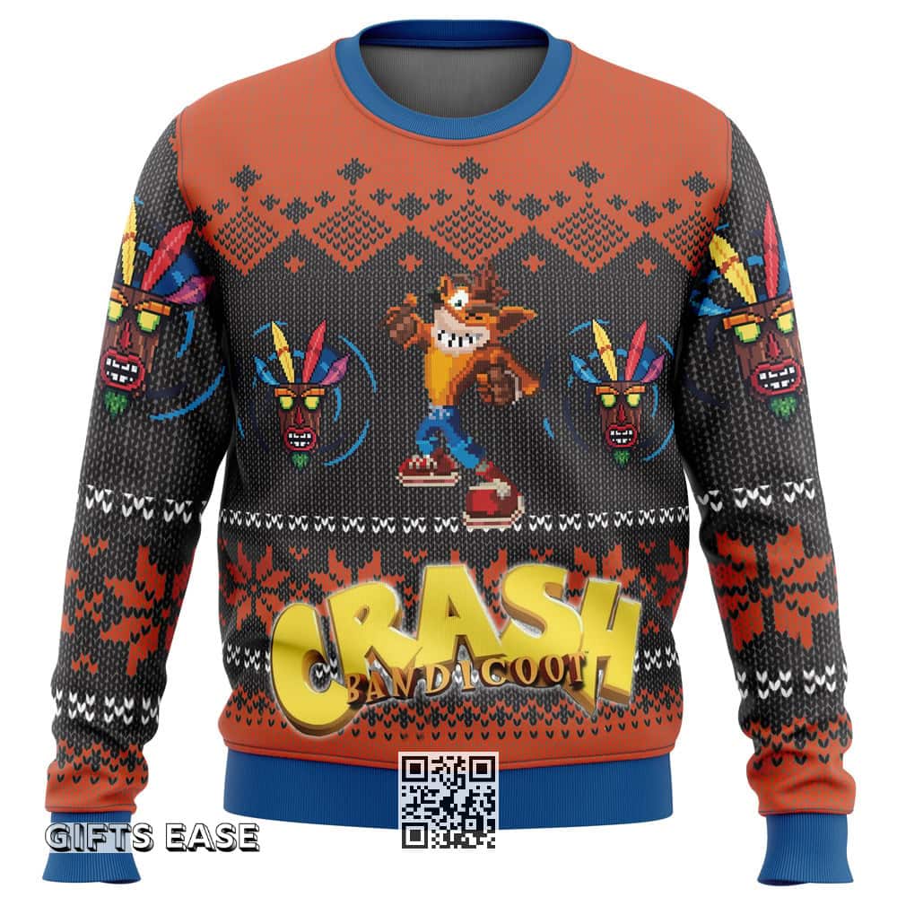 Cute Crash Bandicoot Ugly Christmas Sweater Cute Crash Bandicoot Ugly Christmas Sweater