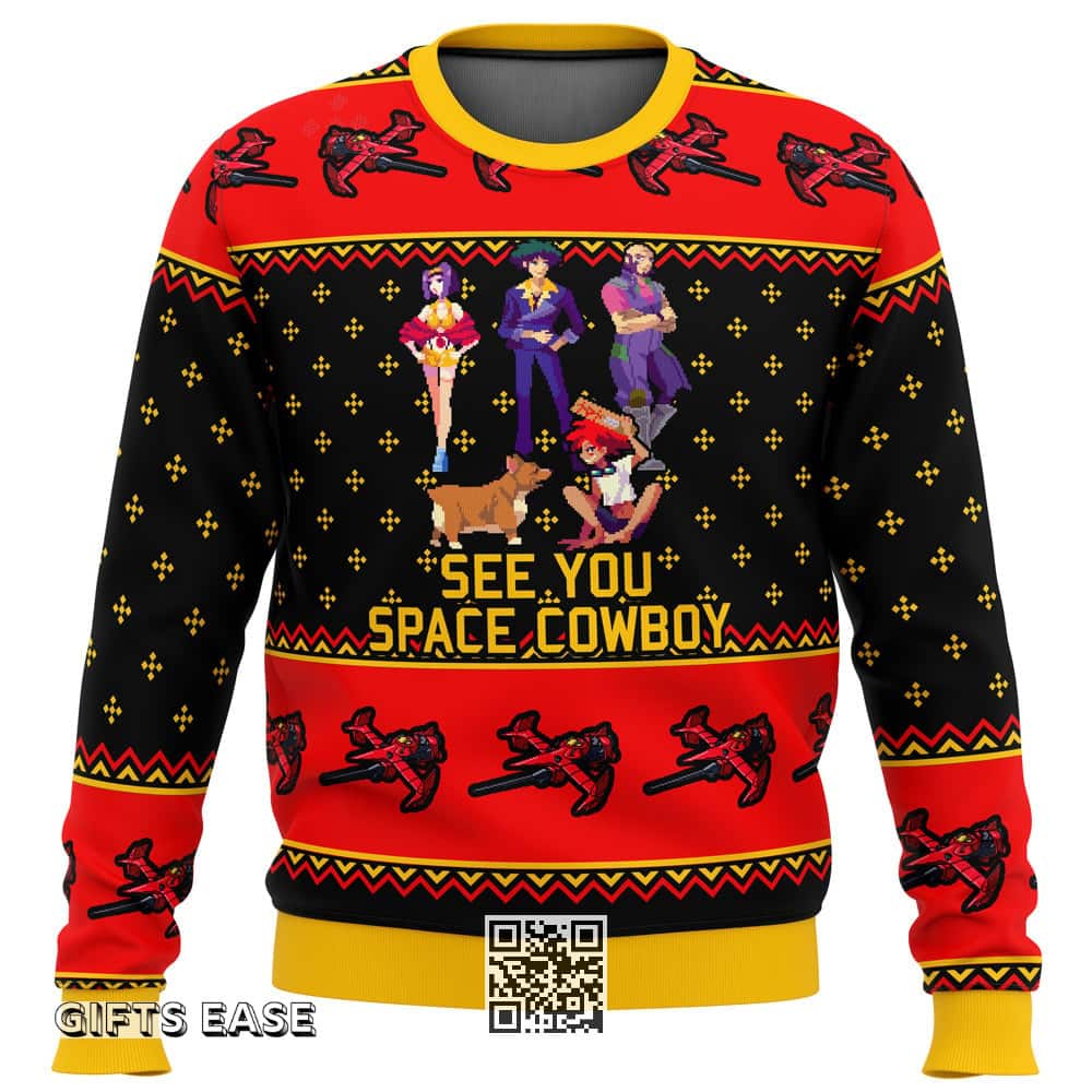 Bebop Ugly Christmas Sweater See You Space Cowboy Bebop Ugly Christmas Sweater See You Space Cowboy