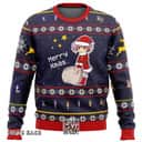 Clannad Ugly Christmas Sweater Merry Xmas Snowflakes Pattern