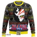Bleach Ugly Christmas Sweater Snowflakes Pattern Bleach Ugly Christmas Sweater Snowflakes Pattern