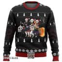 Black Clover Ugly Christmas Sweater Pine Tree Pattern