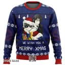 Black Butler Ugly Christmas Sweater We Wish You A Merry Xmas Black Butler Ugly Christmas Sweater We Wish You A Merry Xmas