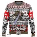 Berserk Guts Ugly Christmas Sweater Snowflakes Pattern