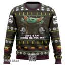 Baby Yoda Star Wars Ugly Christmas Sweater Cute I Am Adore Me You Must
