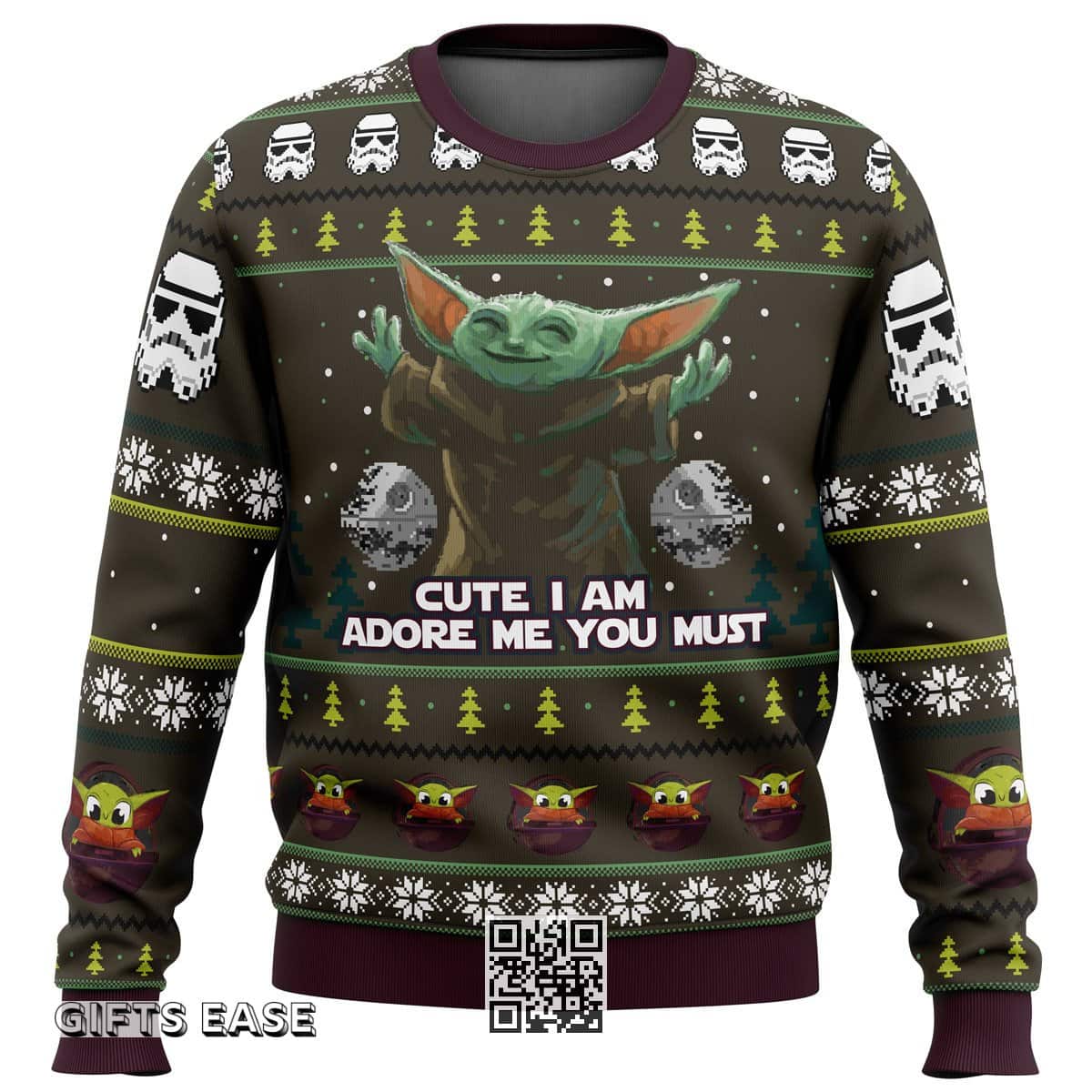 Baby Yoda Star Wars Ugly Christmas Sweater Cute I Am Adore Me You Must Baby Yoda Star Wars Ugly Christmas Sweater Cute I Am Adore Me You Must