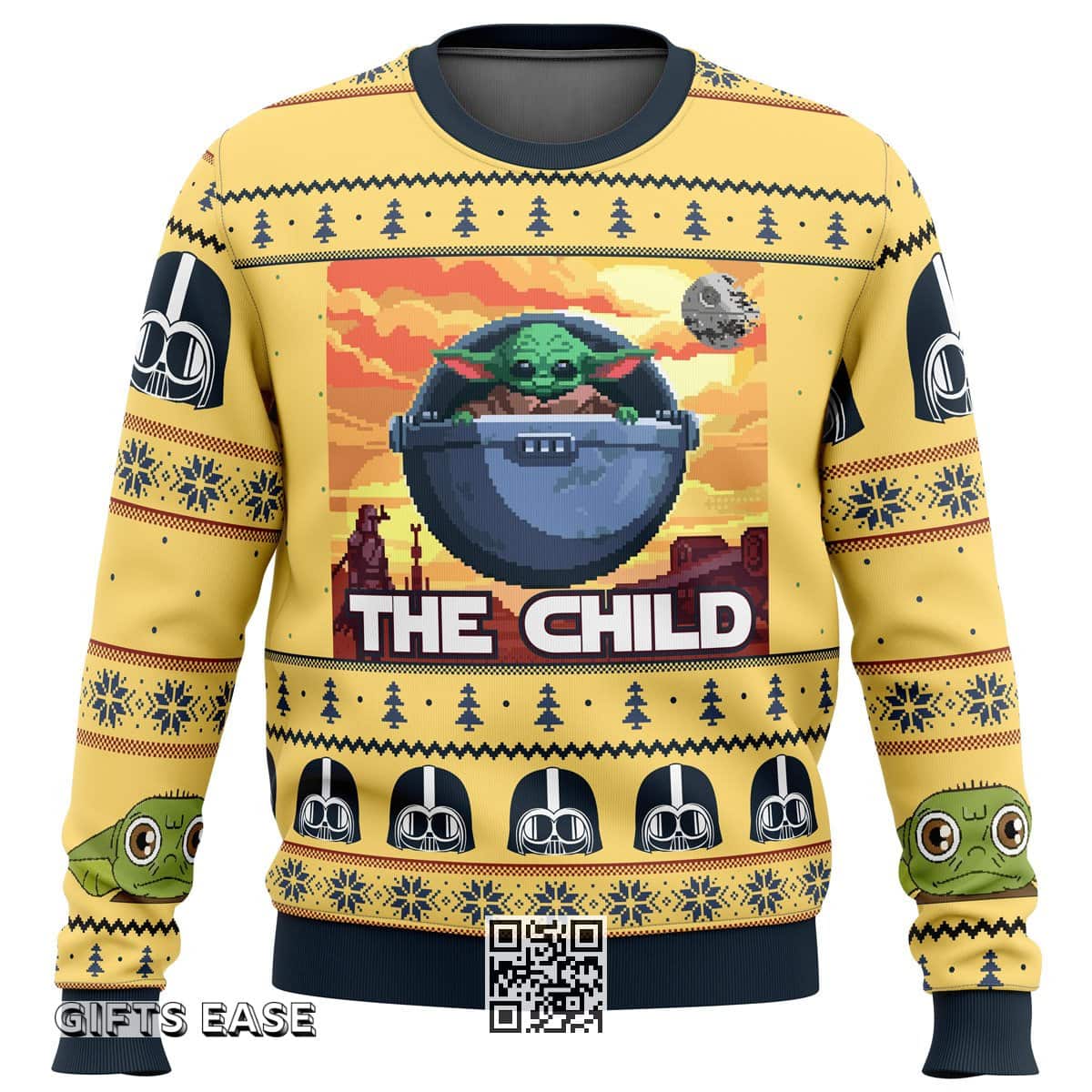 Baby Yoda Star Wars Ugly Christmas Sweater The Child Darth Vader Baby Yoda Star Wars Ugly Christmas Sweater The Child Darth Vader