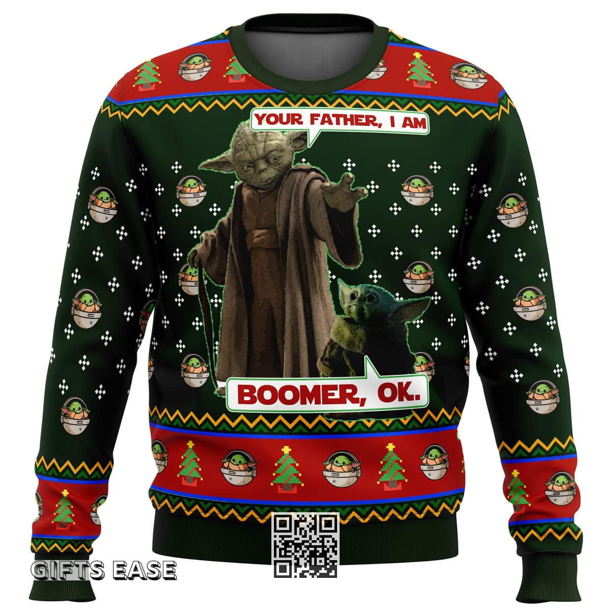 Baby Yoda Star Wars Ugly Christmas Sweater Boomer Your Father I Am Baby Yoda Star Wars Ugly Christmas Sweater Boomer Your Father I Am