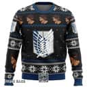Black Attack On Titan Ugly Christmas Sweater Survey Corps Black Attack On Titan Ugly Christmas Sweater Survey Corps