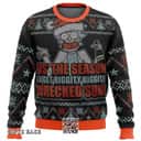 Rick And Morty Ugly Christmas Sweater Tis The Season To Get Riggity Riggity Wrecked Son