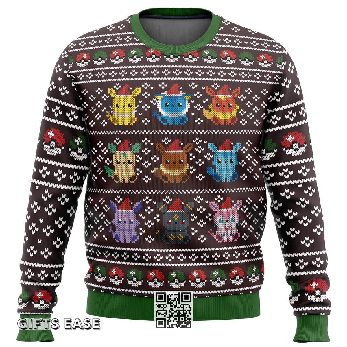 Pokemon Eeveelution Ugly Christmas Sweater Characters Pokemon Eeveelution Ugly Christmas Sweater Characters