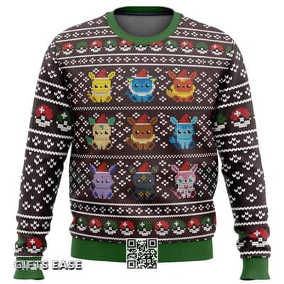 Pokemon Eeveelution Ugly Christmas Sweater Characters