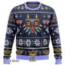 Majora&rsquo;s Mask Legend Of Zelda Ugly Christmas Sweater Snowflakes Pattern
